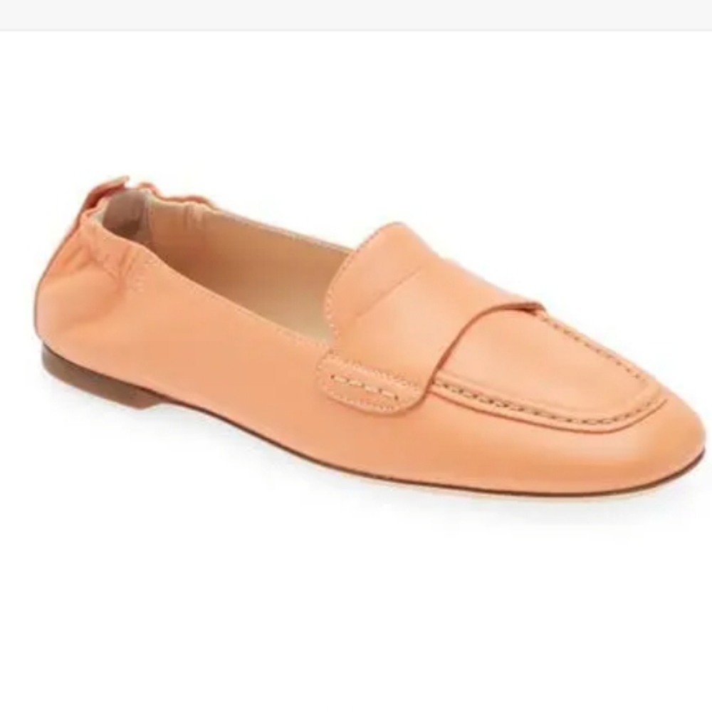 AGL Mara Oslo Leather Loafers In Apricot Slip On Shoes Size 8 NWOT